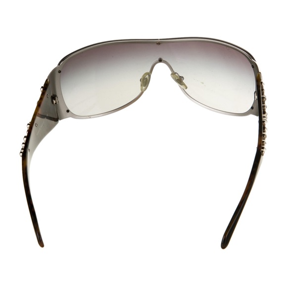 TIFFANY & CO Embellished Black Shield Sunglasses - Picture 8 of 10